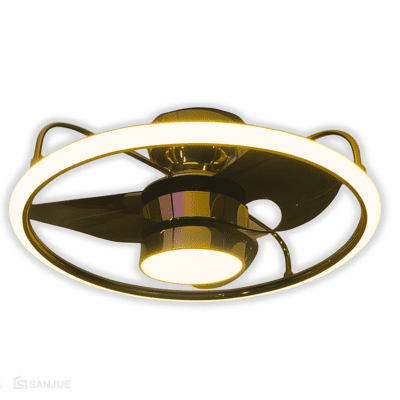 Abanico Redondo Dorado